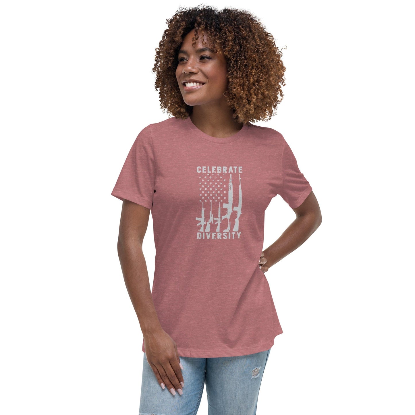 Liberty & Lead Apparel Heather Mauve / S Celebrate Diversity - Ladies Relaxed Tee