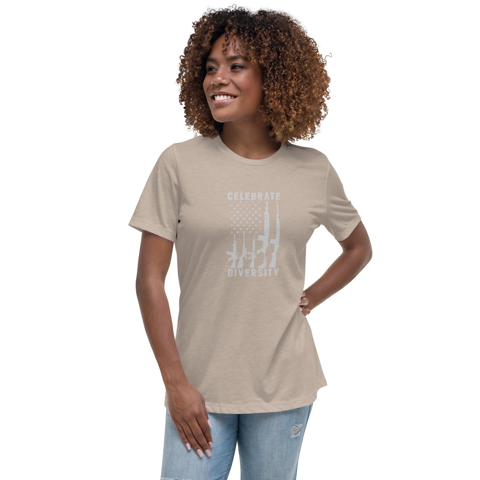 Liberty & Lead Apparel Heather Stone / S Celebrate Diversity - Ladies Relaxed Tee