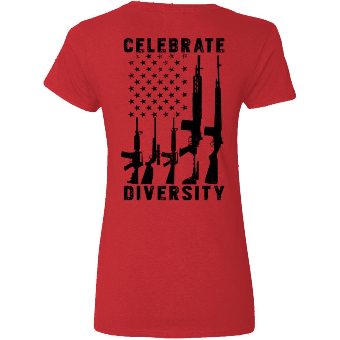 Liberty & Lead Apparel Apparel Celebrate Diversity - Ladies V-Neck Tee