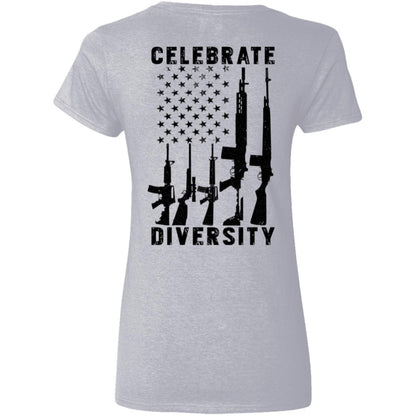 Liberty & Lead Apparel Apparel Celebrate Diversity - Ladies V-Neck Tee