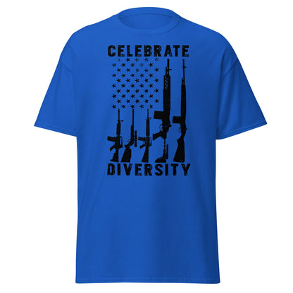 Liberty & Lead Apparel Celebrate Diversity / Many Weapons / Gun Flag / Rifles - Men's Classic Tee