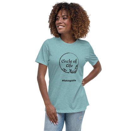 Liberty & Lead Apparel Heather Blue Lagoon / S Circle of Life - Ladies Relaxed Tee