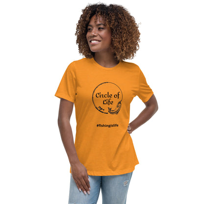 Liberty & Lead Apparel Heather Marmalade / S Circle of Life - Ladies Relaxed Tee