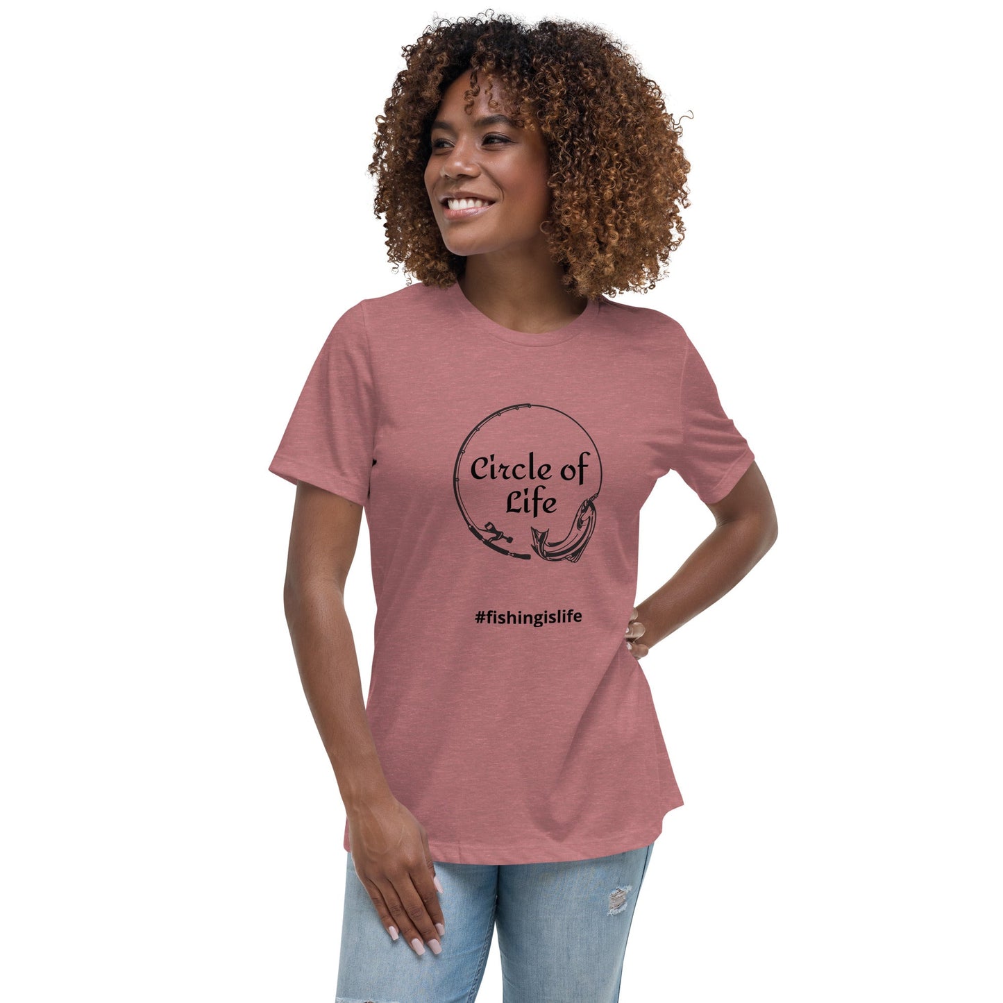 Liberty & Lead Apparel Heather Mauve / S Circle of Life - Ladies Relaxed Tee