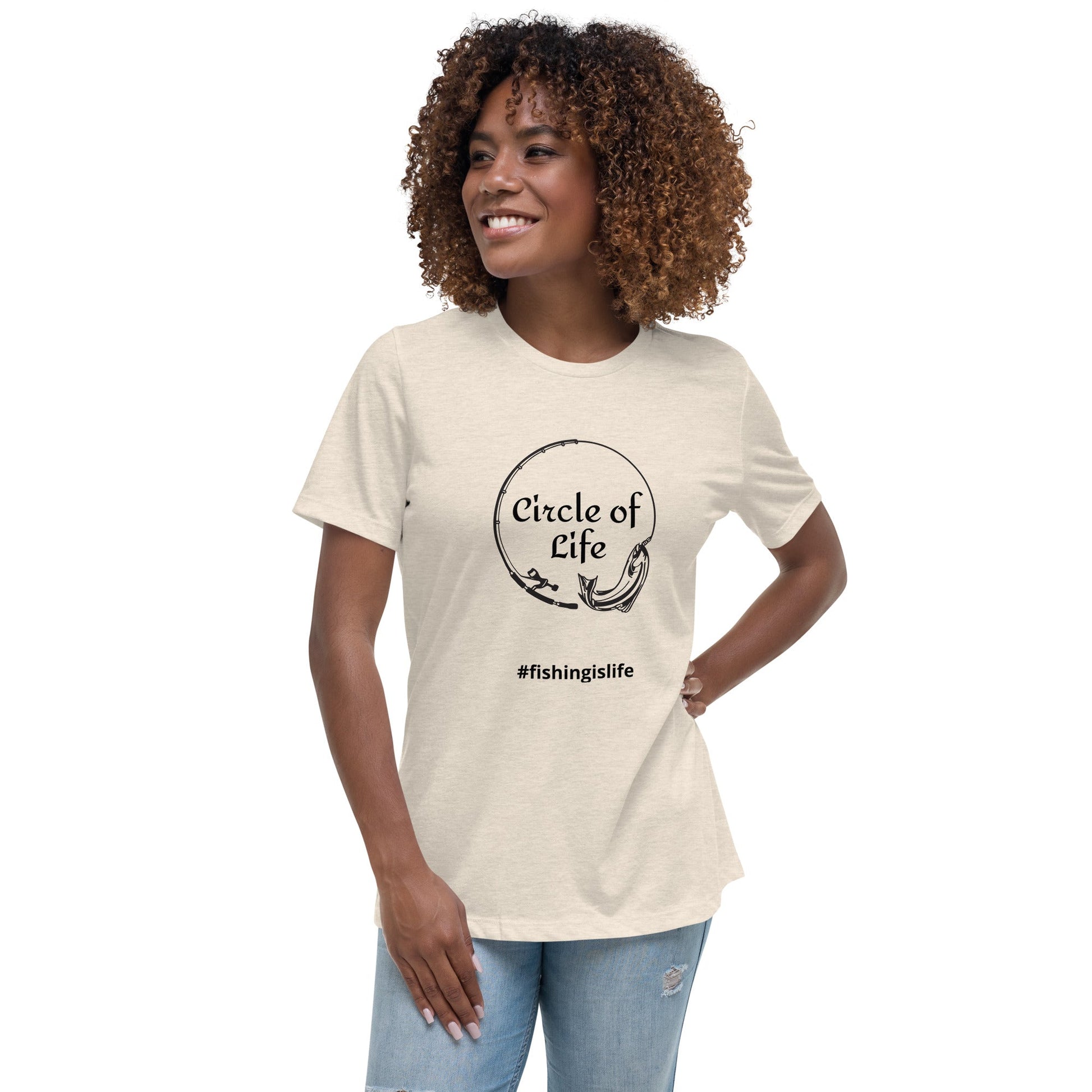 Liberty & Lead Apparel Heather Prism Natural / S Circle of Life - Ladies Relaxed Tee