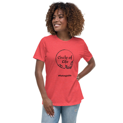 Liberty & Lead Apparel Heather Red / S Circle of Life - Ladies Relaxed Tee