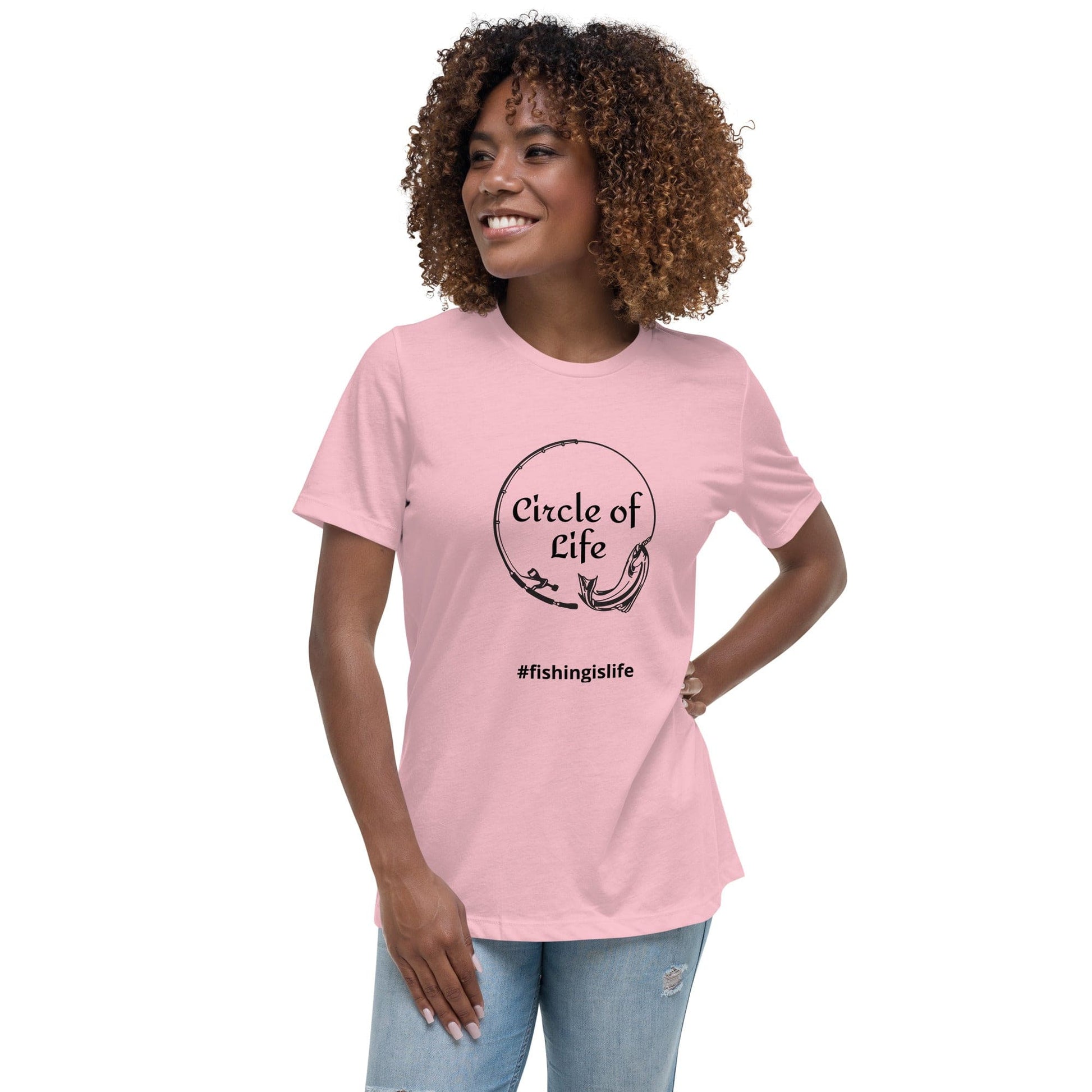 Liberty & Lead Apparel Pink / S Circle of Life - Ladies Relaxed Tee