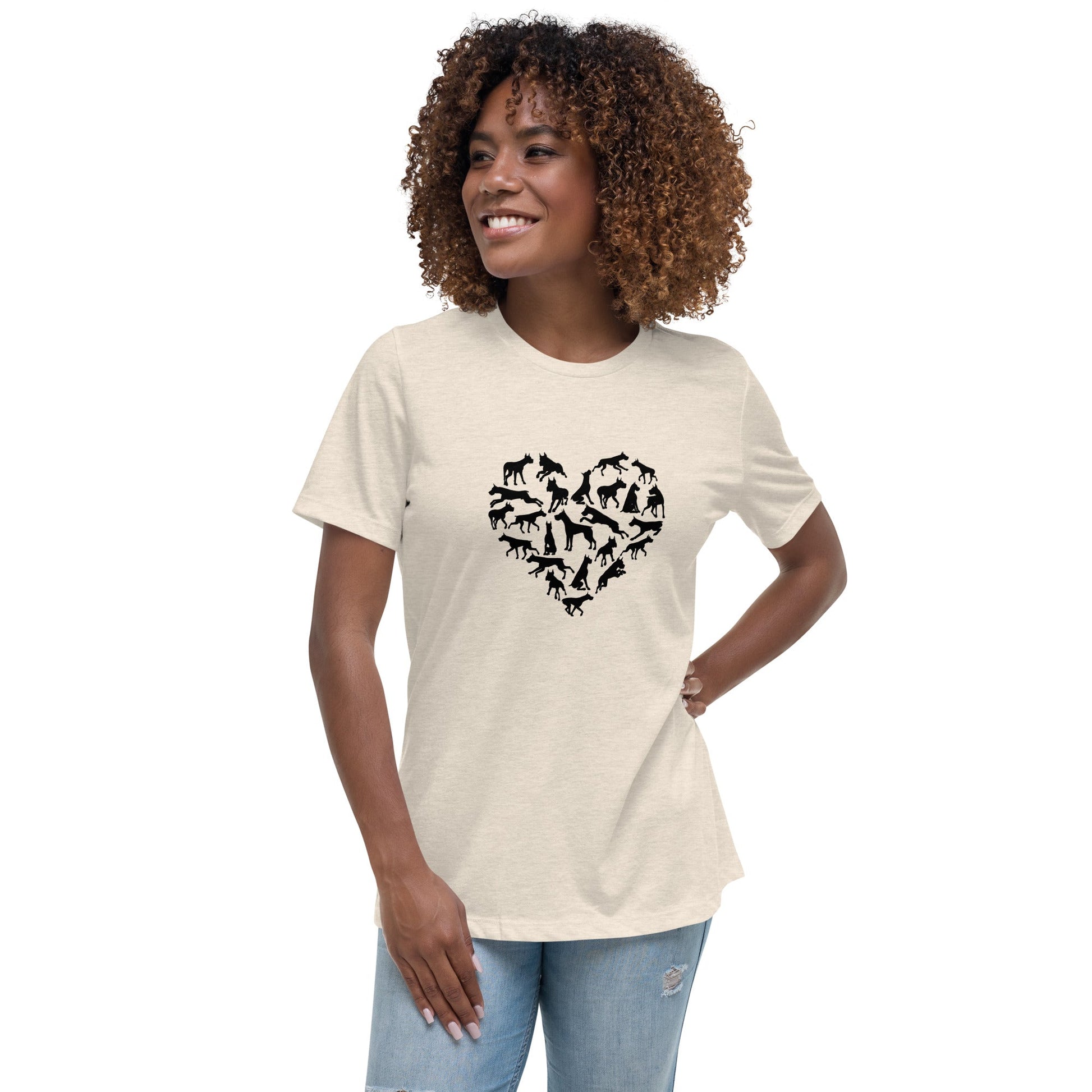 Liberty & Lead Apparel Heather Prism Natural / S Dane Love - Ladies Relaxed Tee