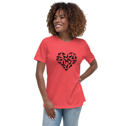 Liberty & Lead Apparel Heather Red / S Dane Love - Ladies Relaxed Tee