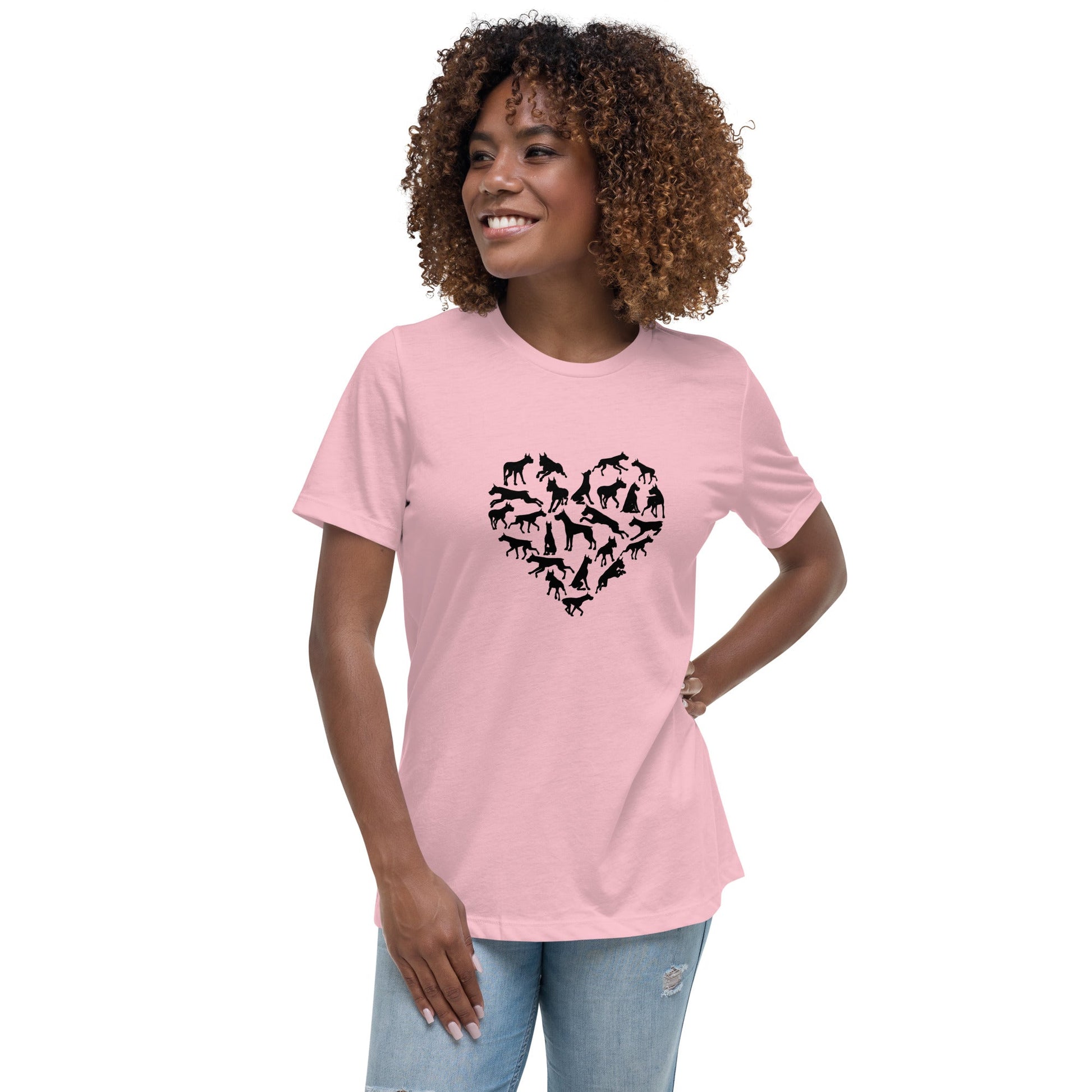 Liberty & Lead Apparel Pink / S Dane Love - Ladies Relaxed Tee