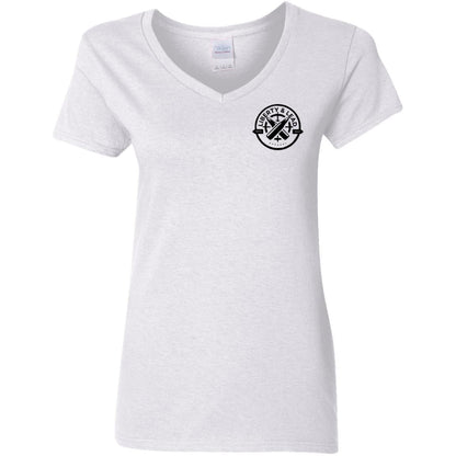 Liberty & Lead Apparel Apparel White / S Dane Love - Ladies V-Neck Tee