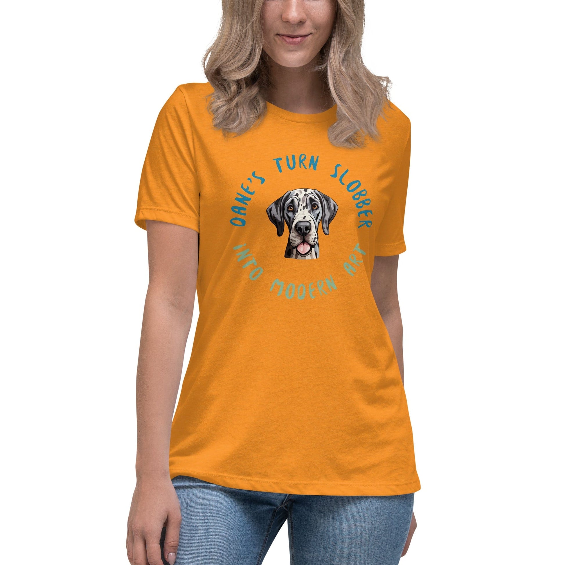 Liberty & Lead Apparel Heather Marmalade / S Dane Slobber - Ladies Relaxed Tee