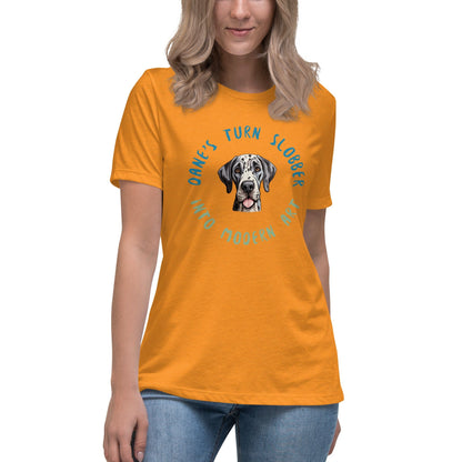 Liberty & Lead Apparel Heather Marmalade / S Dane Slobber - Ladies Relaxed Tee