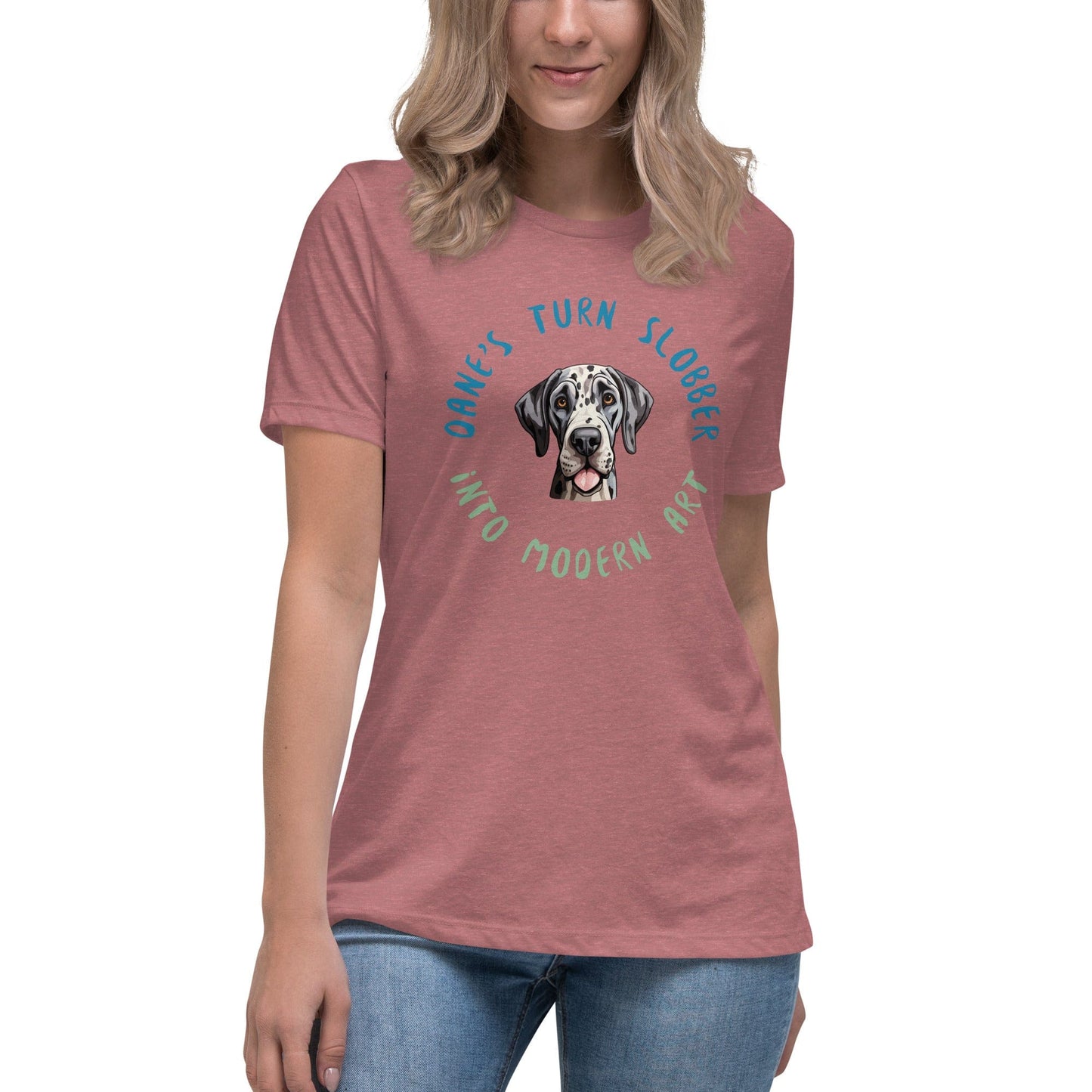 Liberty & Lead Apparel Heather Mauve / S Dane Slobber - Ladies Relaxed Tee