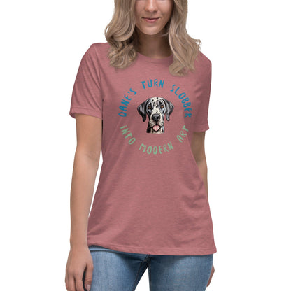 Liberty & Lead Apparel Heather Mauve / S Dane Slobber - Ladies Relaxed Tee