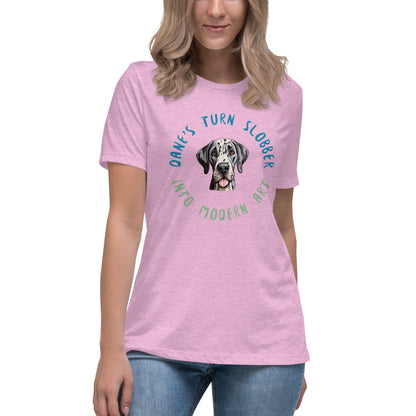 Liberty & Lead Apparel Heather Prism Lilac / S Dane Slobber - Ladies Relaxed Tee