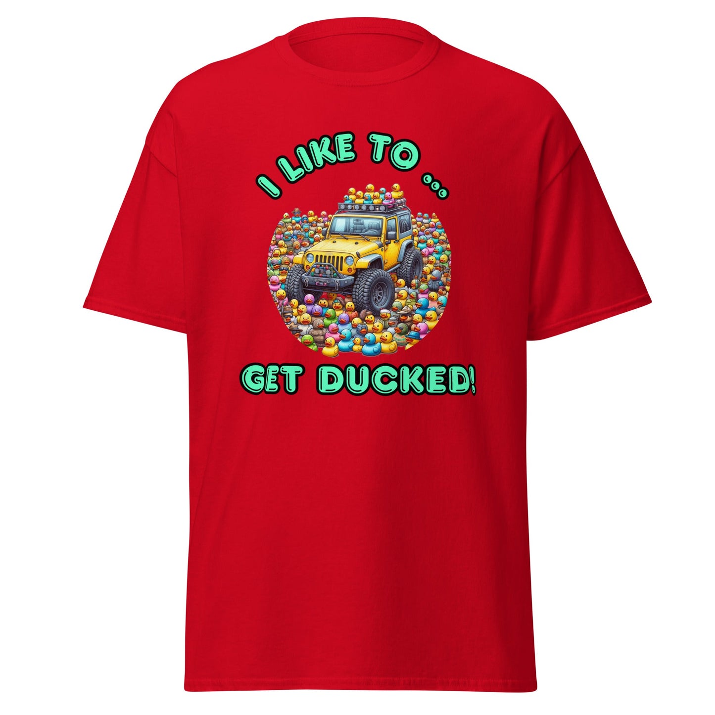 Liberty & Lead Apparel T-Shirts Red / S Duck Duck Jeep Jeep Lovers Get Ducked - Men's Classic Tee