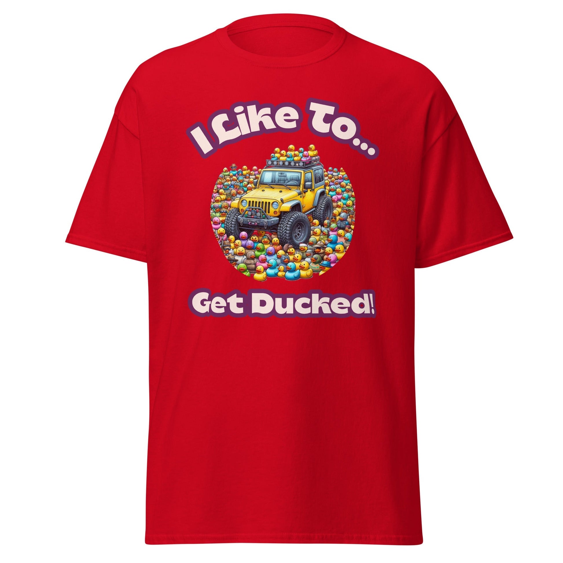 Liberty & Lead Apparel T-Shirts Red / S Duck Duck Jeep Jeep Lovers Get Ducked - Men's Classic Tee