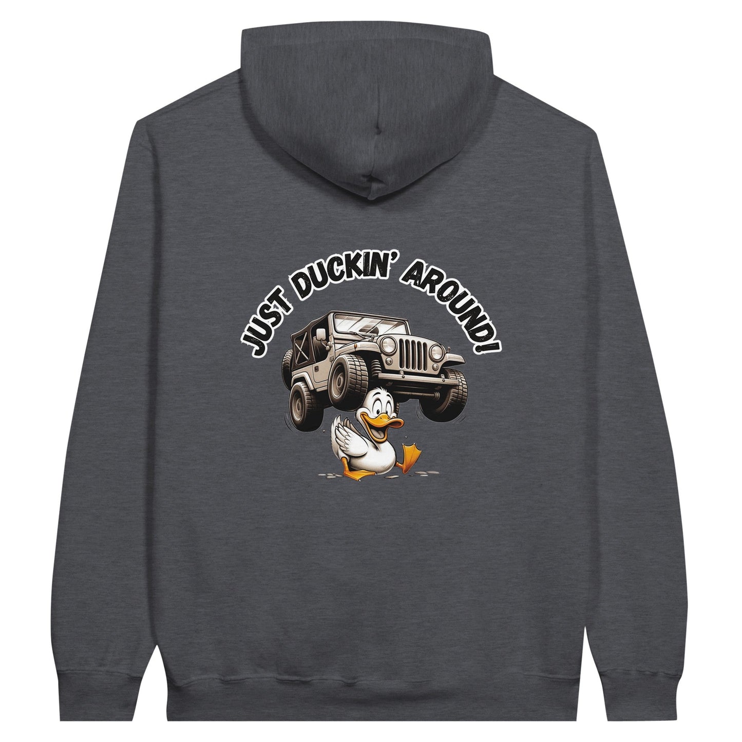 Liberty & Lead Apparel Print Material Dark Heather / S Duck Duck Jeep Just Duckin' Around Jeep Lovers - Unisex Hoodie