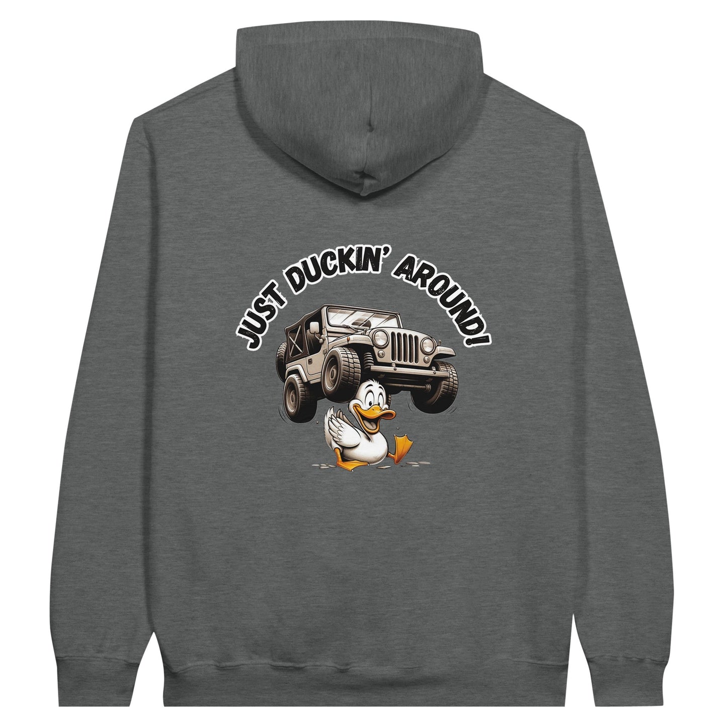 Liberty & Lead Apparel Print Material Graphite Heather / S Duck Duck Jeep Just Duckin' Around Jeep Lovers - Unisex Hoodie