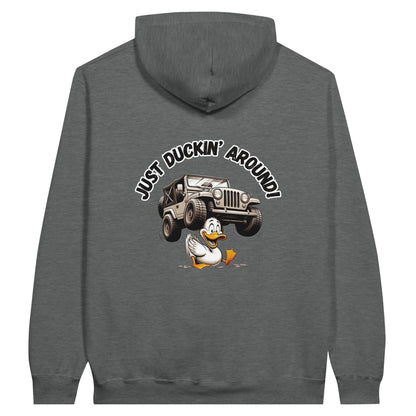 Liberty & Lead Apparel Print Material Graphite Heather / S Duck Duck Jeep Just Duckin' Around Jeep Lovers - Unisex Hoodie