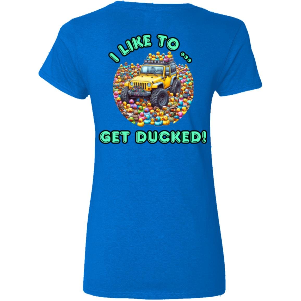 Liberty & Lead Apparel T-Shirts Duck Duck Jeep Ladies V-Neck Tee Jeep Lovers Funny