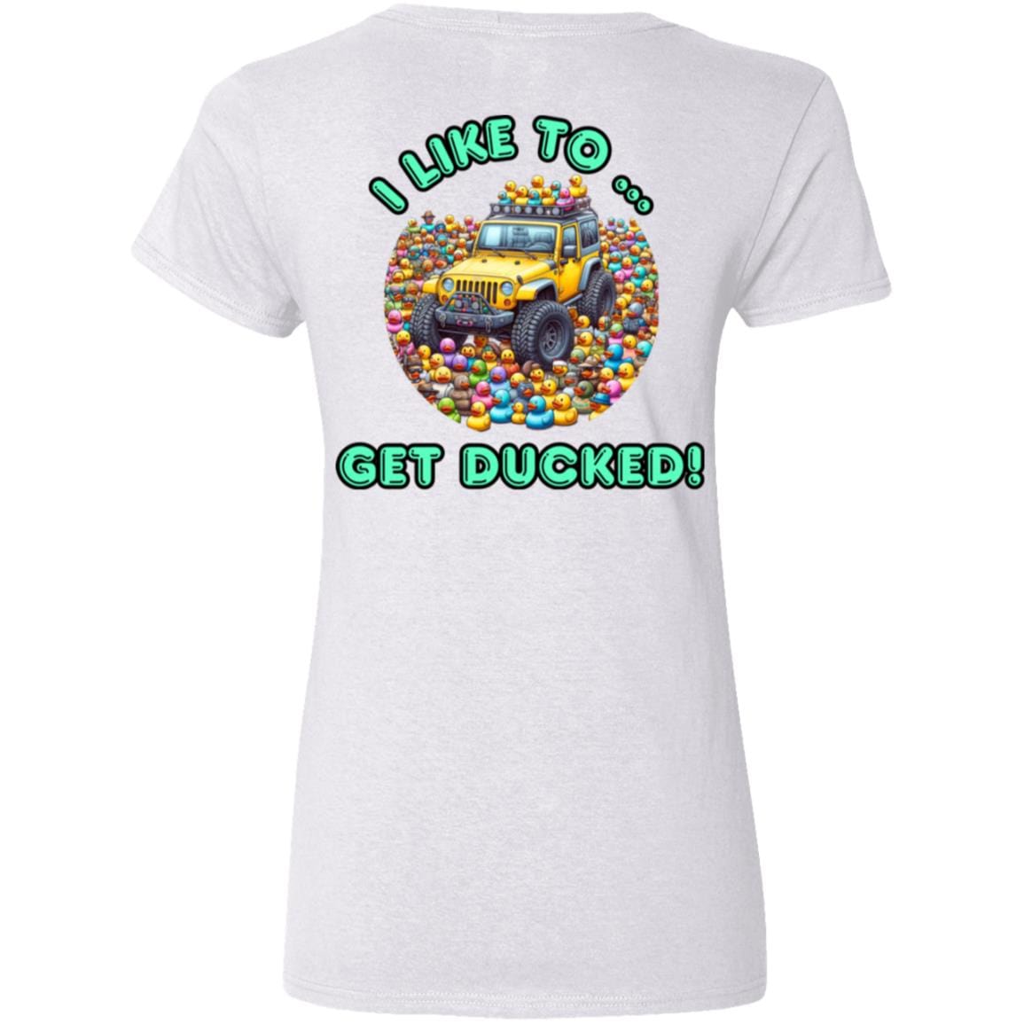 Liberty & Lead Apparel T-Shirts Duck Duck Jeep Ladies V-Neck Tee Jeep Lovers Funny