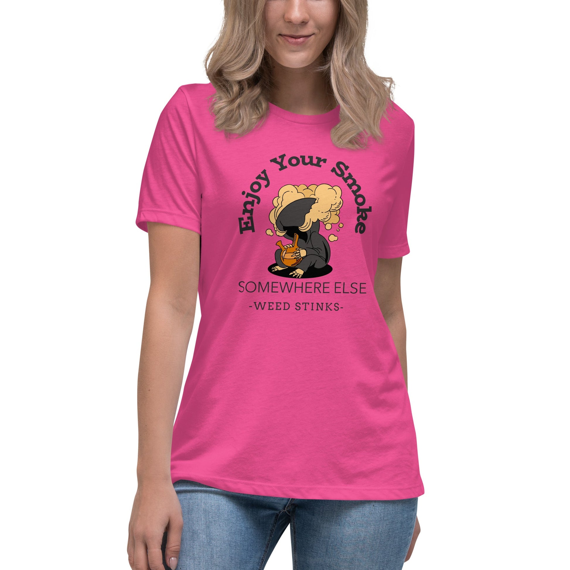 Liberty & Lead Apparel Berry / S Enjoy Your Smoke - Ladies Relaxed Tee