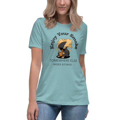 Liberty & Lead Apparel Heather Blue Lagoon / S Enjoy Your Smoke - Ladies Relaxed Tee