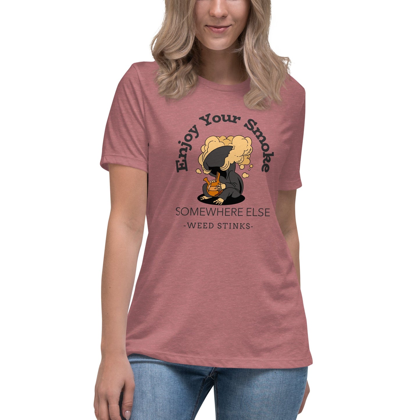 Liberty & Lead Apparel Heather Mauve / S Enjoy Your Smoke - Ladies Relaxed Tee