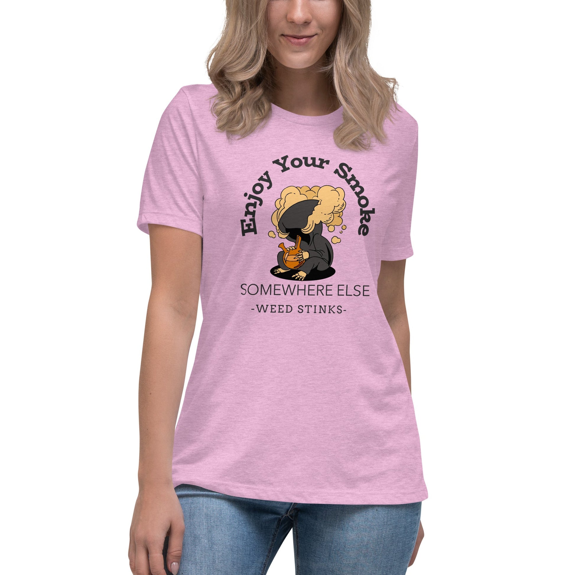 Liberty & Lead Apparel Heather Prism Lilac / S Enjoy Your Smoke - Ladies Relaxed Tee