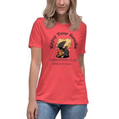 Liberty & Lead Apparel Heather Red / S Enjoy Your Smoke - Ladies Relaxed Tee