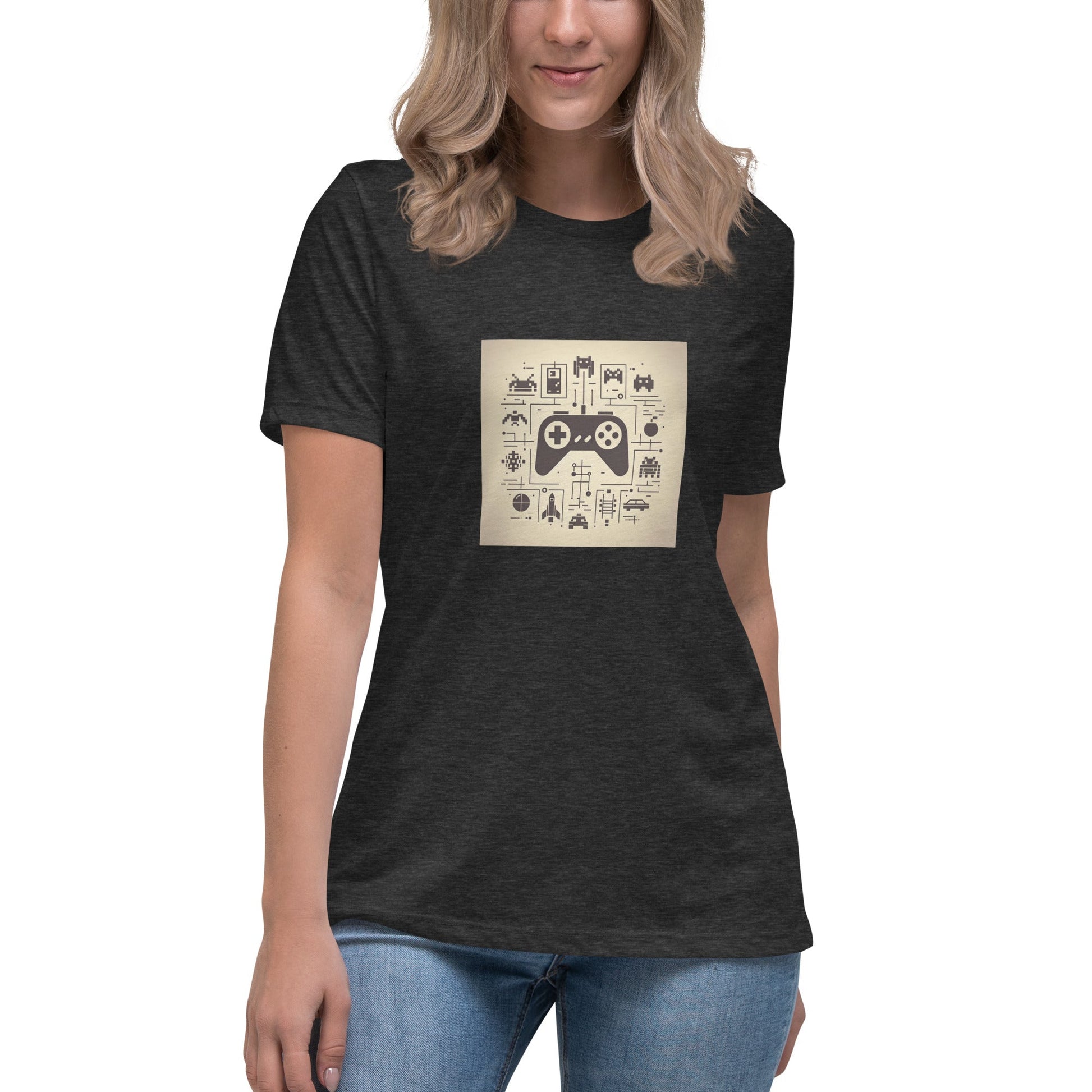 Liberty & Lead Apparel Dark Grey Heather / S Gamer - Ladies Relaxed Tee