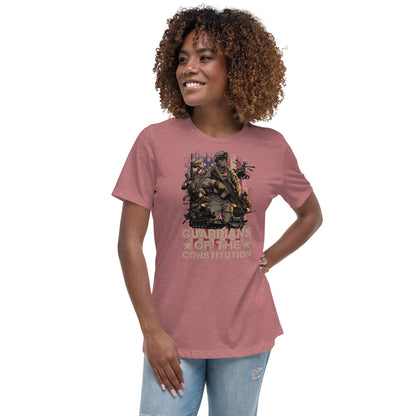 Liberty & Lead Apparel Heather Mauve / S Guardians - Ladies Relaxed Tee