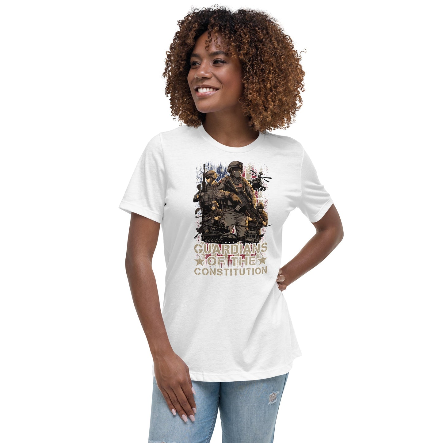 Liberty & Lead Apparel White / S Guardians - Ladies Relaxed Tee