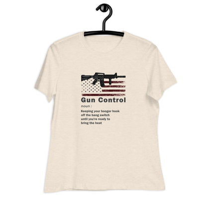 Liberty & Lead Apparel Gun Control 2 - Ladies Relaxed Tee