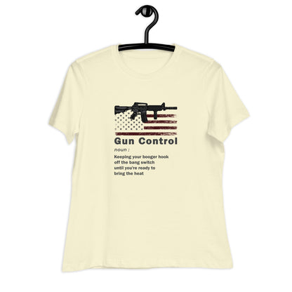 Liberty & Lead Apparel Gun Control 2 - Ladies Relaxed Tee