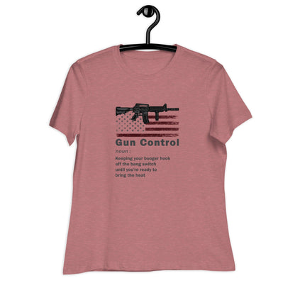 Liberty & Lead Apparel Gun Control 2 - Ladies Relaxed Tee