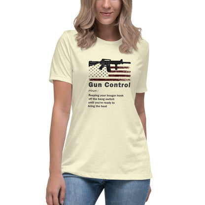 Liberty & Lead Apparel Citron / S Gun Control 2 - Ladies Relaxed Tee