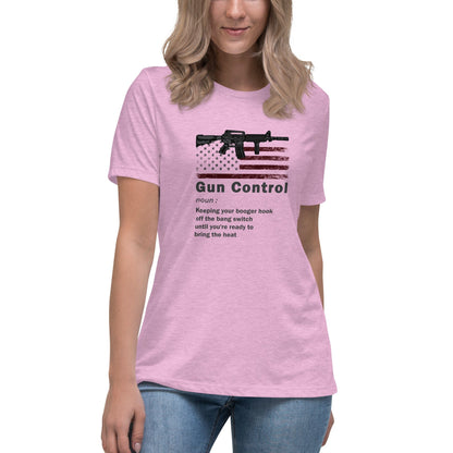 Liberty & Lead Apparel Heather Prism Lilac / S Gun Control 2 - Ladies Relaxed Tee