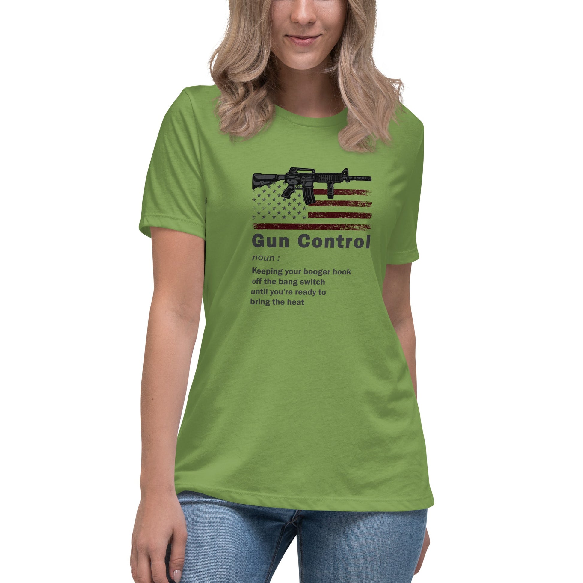 Liberty & Lead Apparel Leaf / S Gun Control 2 - Ladies Relaxed Tee