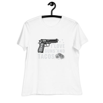 Liberty & Lead Apparel Guns and Tacos - Ladies Relaxed Tee