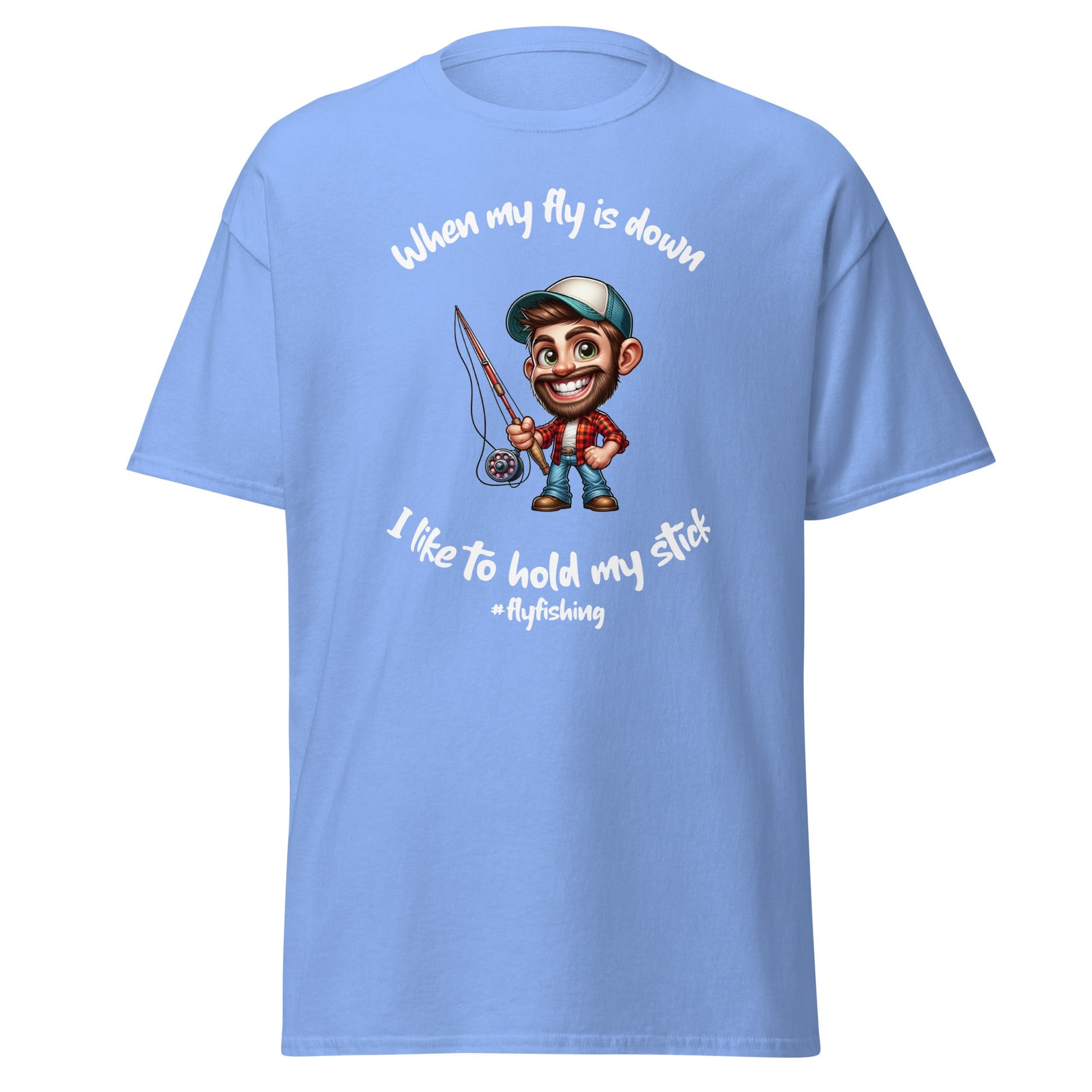 Liberty & Lead Apparel Carolina Blue / S I Like to Hold My Stick - Men's classic tee