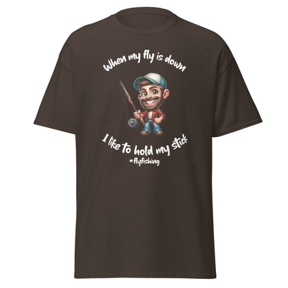 Liberty & Lead Apparel Dark Chocolate / S I Like to Hold My Stick - Men's classic tee