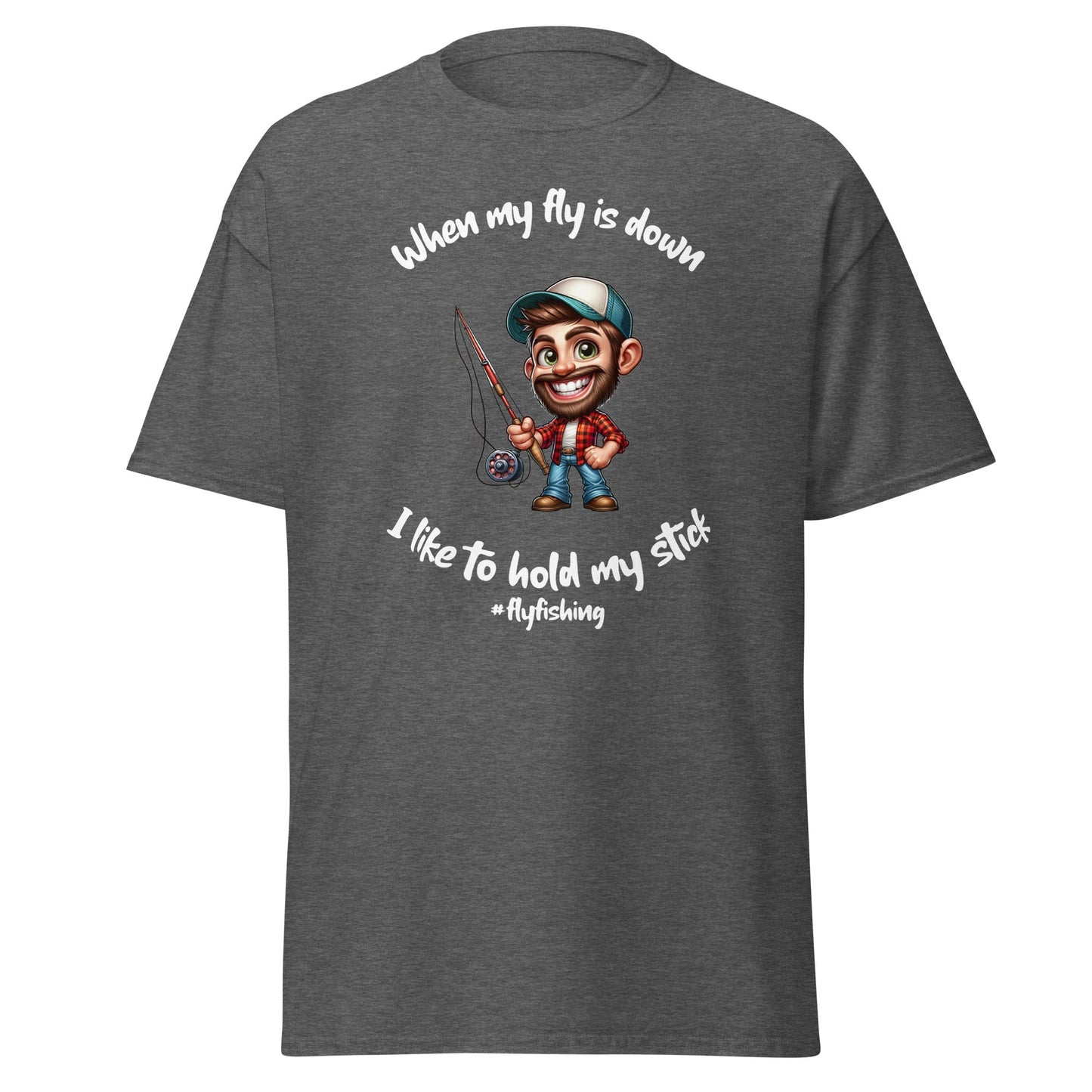 Liberty & Lead Apparel Dark Heather / S I Like to Hold My Stick - Men's classic tee