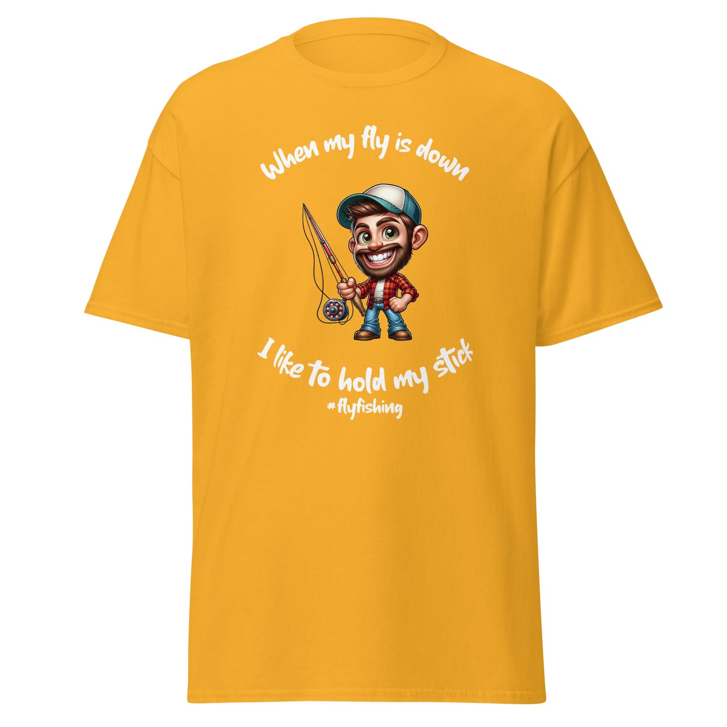 Liberty & Lead Apparel Gold / S I Like to Hold My Stick - Men's classic tee