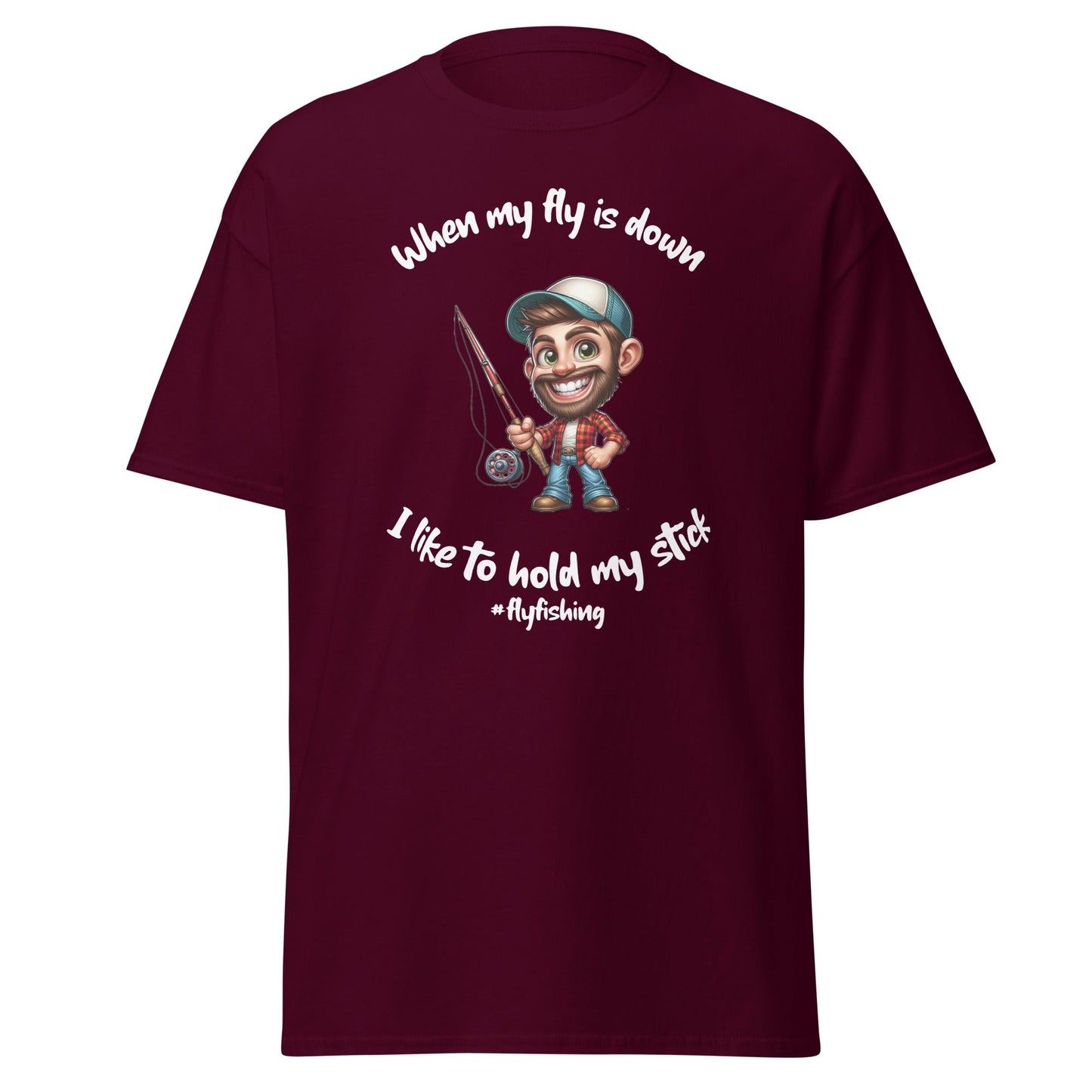 Liberty & Lead Apparel Maroon / S I Like to Hold My Stick - Men's classic tee