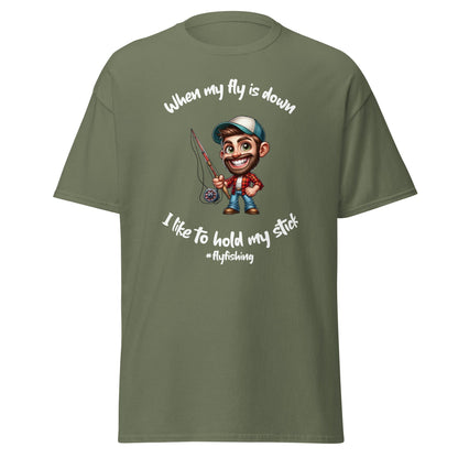 Liberty & Lead Apparel Military Green / S I Like to Hold My Stick - Men's classic tee