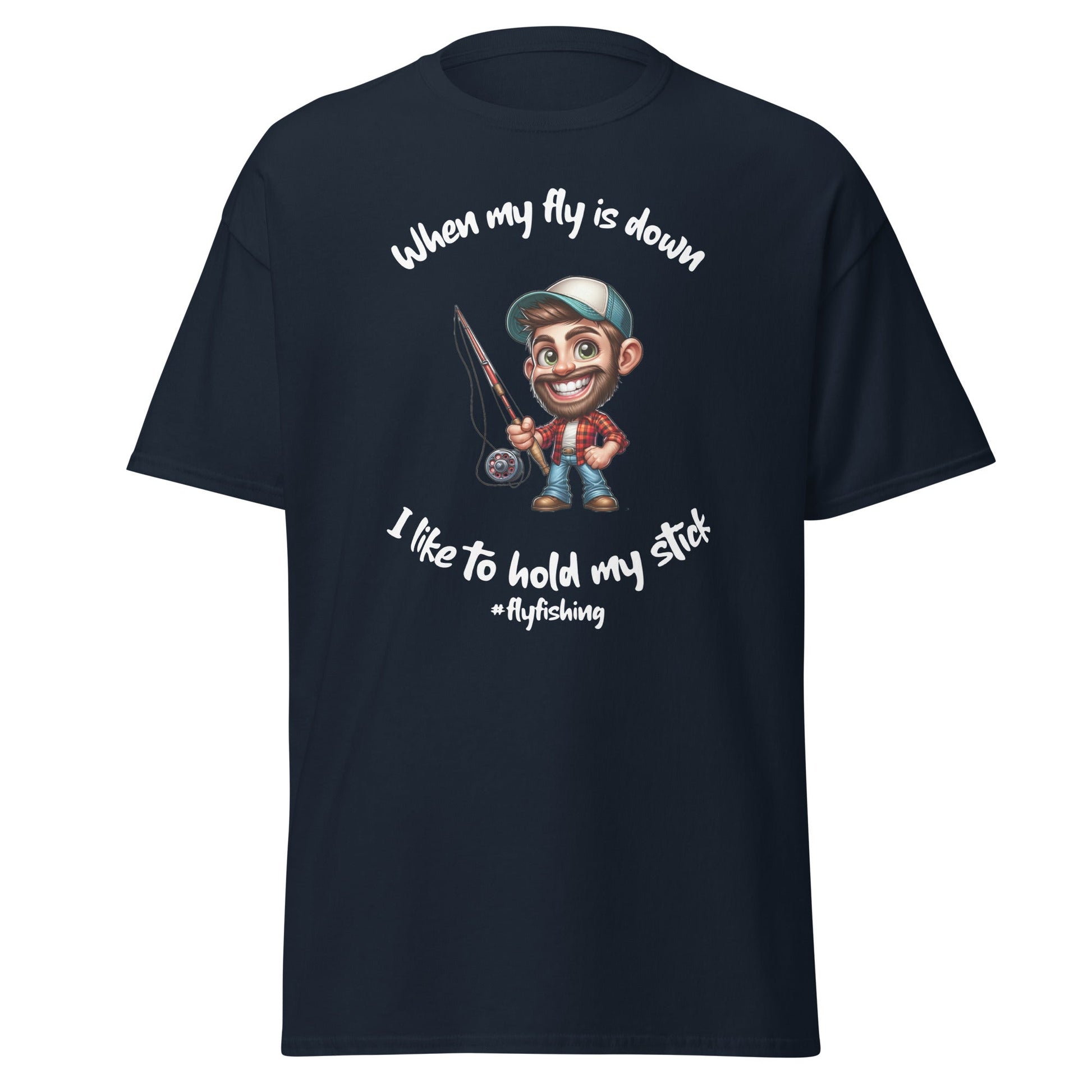 Liberty & Lead Apparel Navy / S I Like to Hold My Stick - Men's classic tee