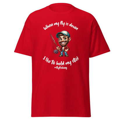 Liberty & Lead Apparel Red / S I Like to Hold My Stick - Men's classic tee